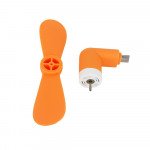 Wholesale Micro USB Android V8V9 Portable Cell Phone Mini Electric Cooling Fan (Orange)